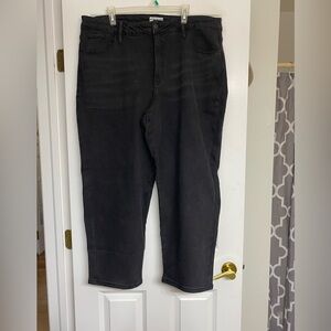 BNWT AVA&VIV size 22W/R in vintage straight leg black jeans